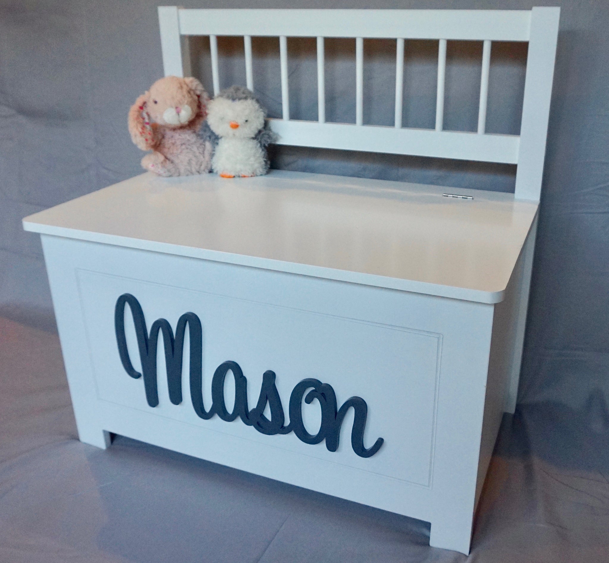 Personalised Toy Box With Back Rest