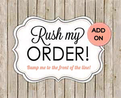 Rush My Order - 10 Working Day Turn Around