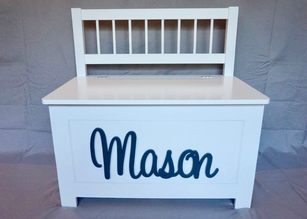 Personalised Toy Box With Back Rest