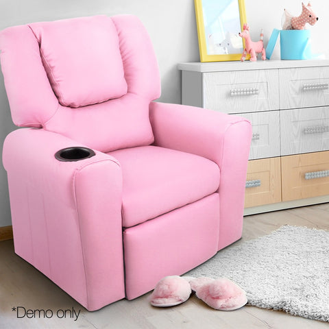 Kids PU Leather Reclining Armchair