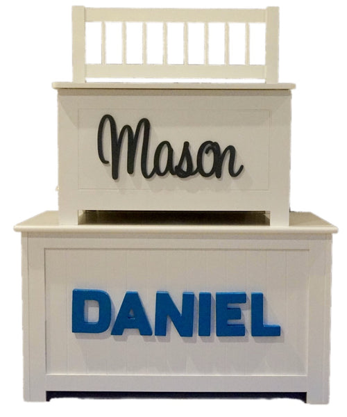 Personalised Toy Box With Back Rest